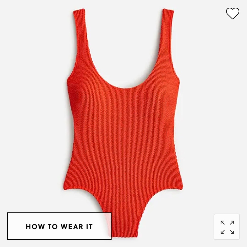 NWT J. Crew Crinkle low back one piece swimsuit